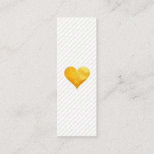 Cutesy Guld Heart Rand Mönster Mini Visitkort