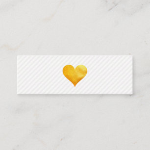 Cutesy Guld Heart Rand Mönster Mini Visitkort