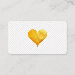 Cutesy Guld Heart Rand Mönster Visitkort