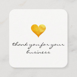 Cutesy Guld Heart Tack Lojalitetskort