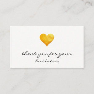 Cutesy Guld Heart Tack Lojalitetskort