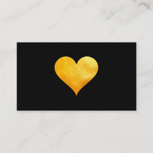 Cutesy Guld Heart Visitkort