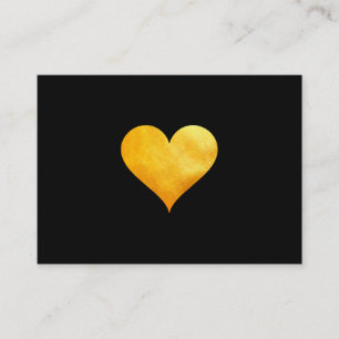 Cutesy Guld Heart Visitkort