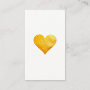 Cutesy Guld Heart Visitkort