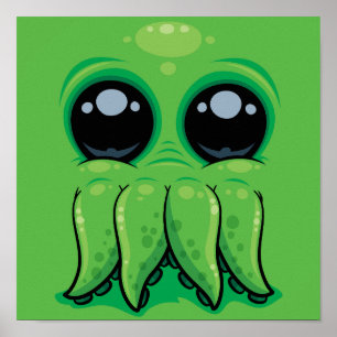 Cutethulhu Cute Cthulhu Ansikte Poster