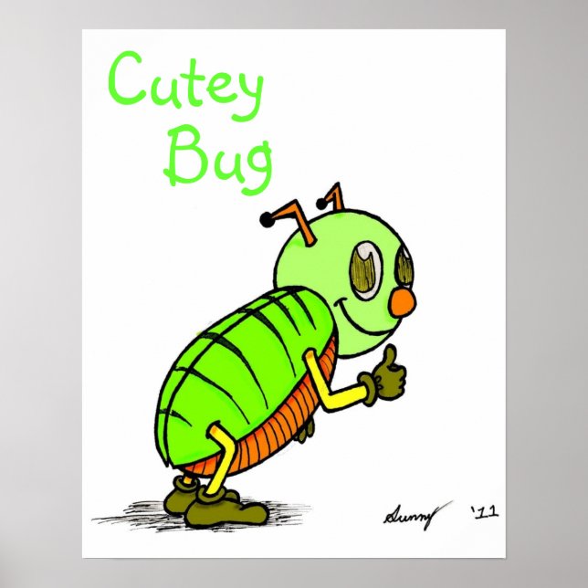 Cutey Kryp Skriv ut Poster (Framsidan)