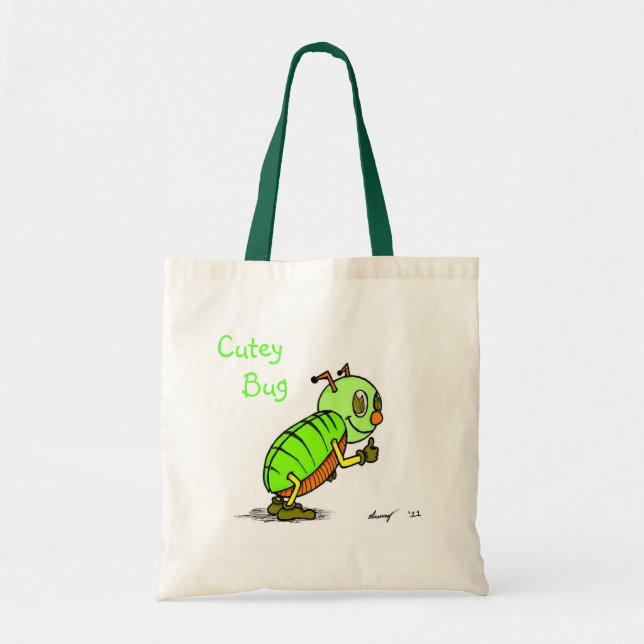 Cutey Kryp Tote Bag Tygkasse (Framsidan)