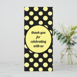 CuteYellow Black Big Polka dots Mönster
