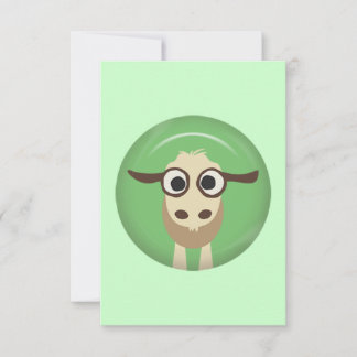 CUTFUNNY BABY GOAT KID GRÖNT BEIGE FARM TECKNAD
