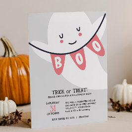 CUTGHOST BOO TRICK ELLER TREATS KIDS HALLOWEEN INBJUDNINGAR