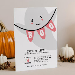 CUTGHOST BOO TRICK ELLER TREATS KIDS HALLOWEEN INBJUDNINGAR