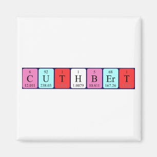 Cuthbert Periodisk bord namn magnet