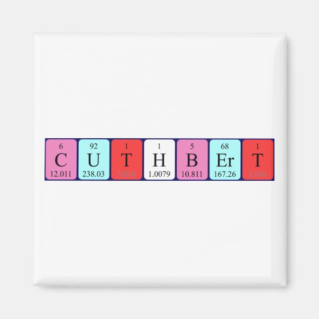 Cuthbert Periodisk bord namn magnet (Framsidan)