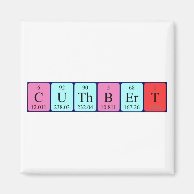 Cuthbert Periodisk bord namn magnet (Framsidan)