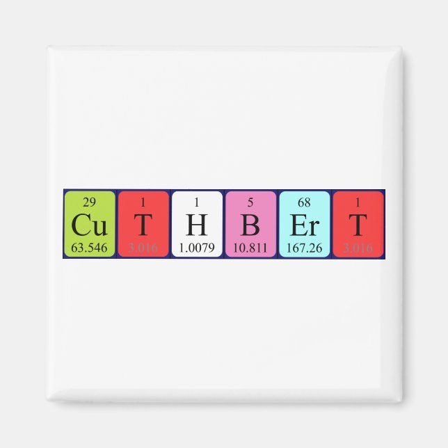 Cuthbert Periodisk bord namn magnet (Framsidan)