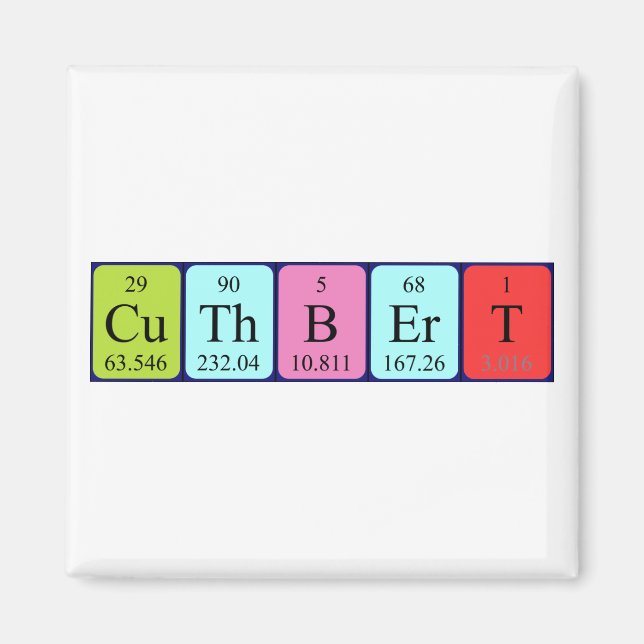 Cuthbert Periodisk bord namn magnet (Framsidan)