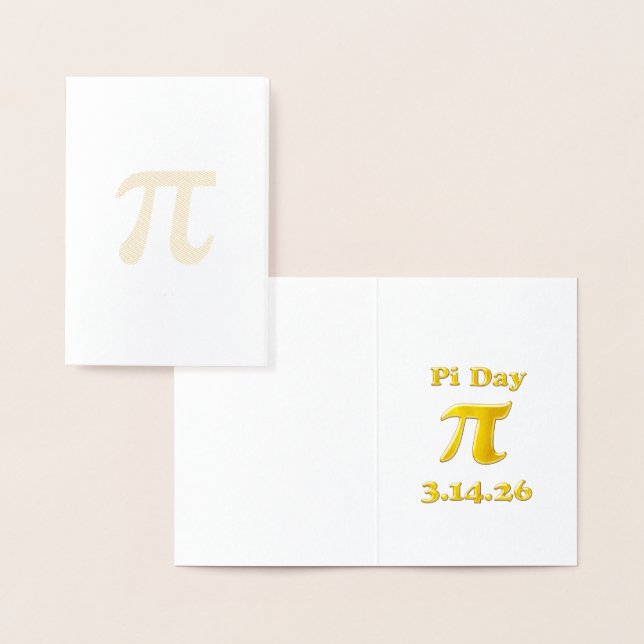 Cutie 3.14 Pi Day Folierat Kort (Display)