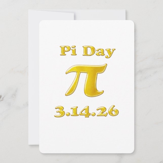 Cutie 3.14 Pi Day Inbjudningar (Framsida)