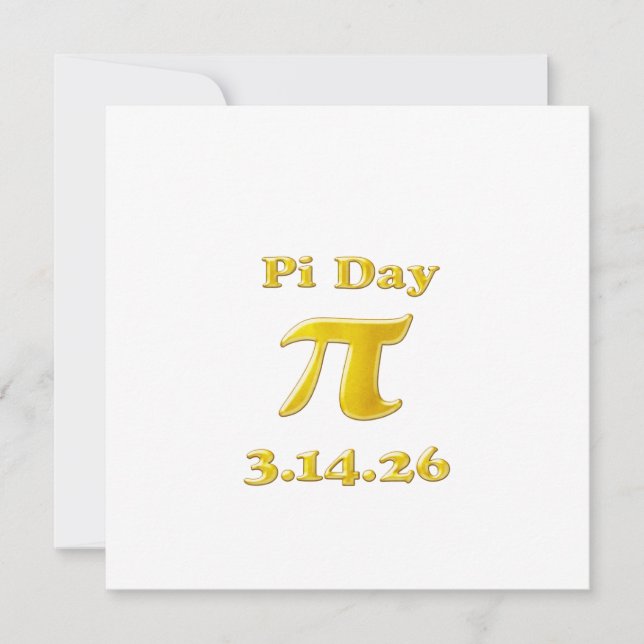 Cutie 3.14 Pi Day Inbjudningar (Framsida)