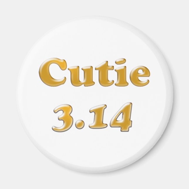 Cutie 3.14 Pi Day Magnet (Framsidan)