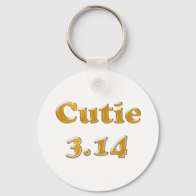 Cutie 3.14 Pi Day Nyckelring (Framsida)