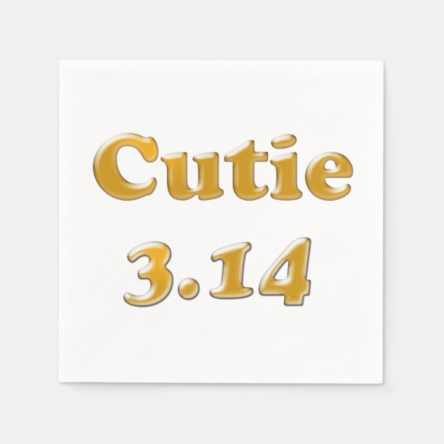 Cutie 3.14 Pi Day Pappersservett (Framsidan)