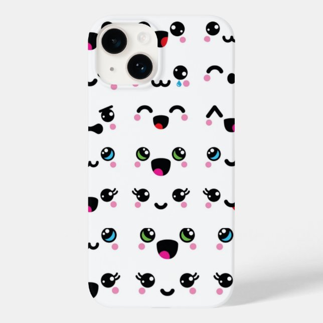 Cutie ansikte Iphone case (Baksida)