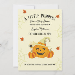 Cutie är en liten pumpa för babyduschkorna. inbjudningar