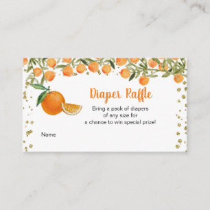 Cutie Baby Citrus Diaper Raffle Card Tilläggskort