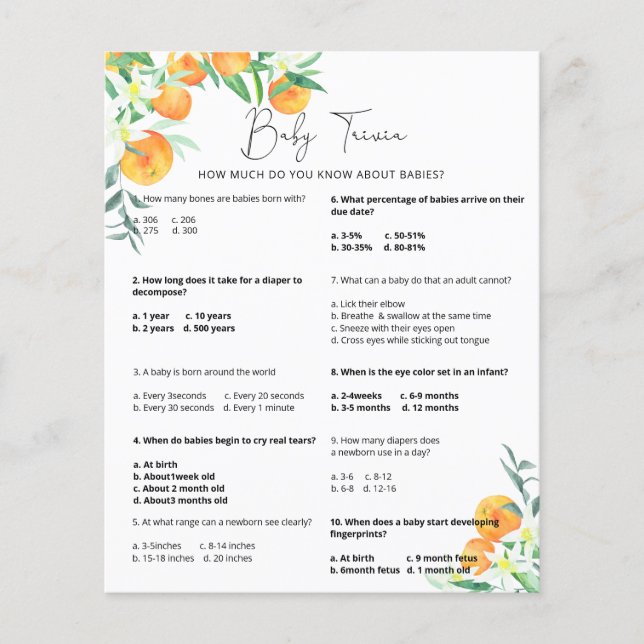 Cutie Baby Trivia | Barnstödsspel (Framsida)