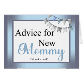Cutie Blue Elephant - Little Peanut Advice Card OBS Kort