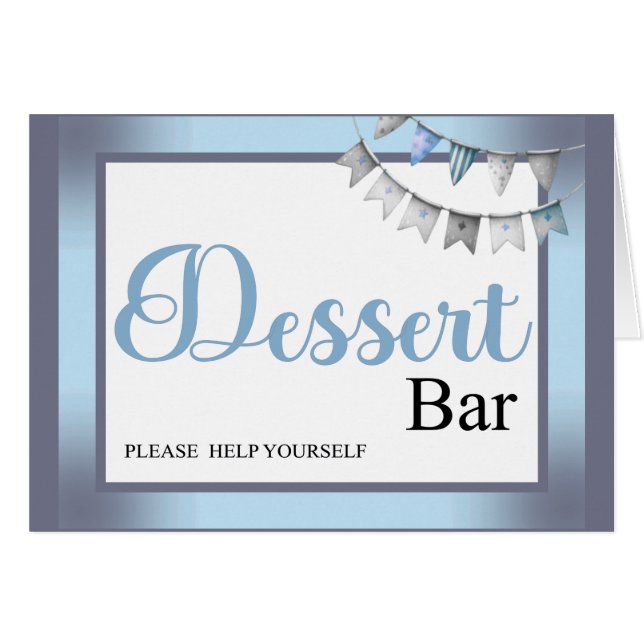 Cutie Blue Elephant - Little Peanut Desert Pub OBS Kort (Framsidan Horizontal)