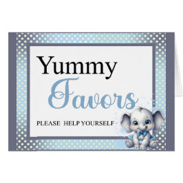 Cutie Blue Elephant - Little Peanut-favoritkort OBS Kort