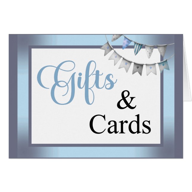 Cutie Blue Elephant - Little Peanut Gifts in Cards OBS Kort (Framsidan Horizontal)