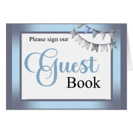 Cutie Blue Elephant - Little Peanut Guestbook Card OBS Kort