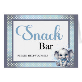 Cutie Blue Elephant - Little Peanut Snack Card OBS Kort