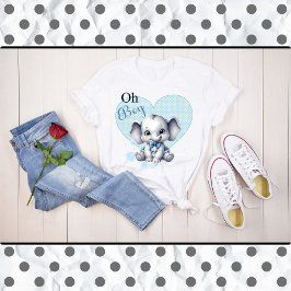 Cutie Blue Elephant - Little Peanut T Shirt