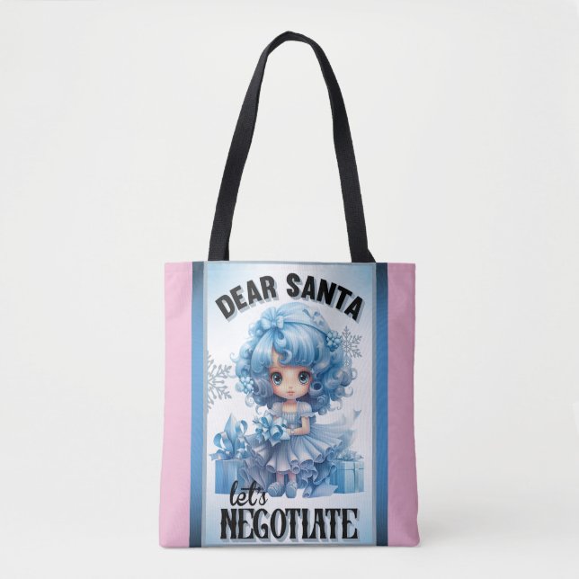 Cutie Blue Kära jultomten Tygkasse (Framsida)