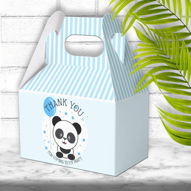 Cutie Blue Panda Födelsedagsfest Presentaskar (Skapare uppladdad)