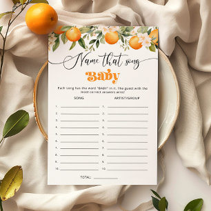 Cutie citrus Namn den där sång-babyduschspelet