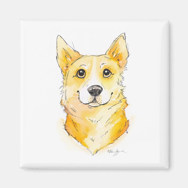 Cutie Corgi Magnet (Framsidan)