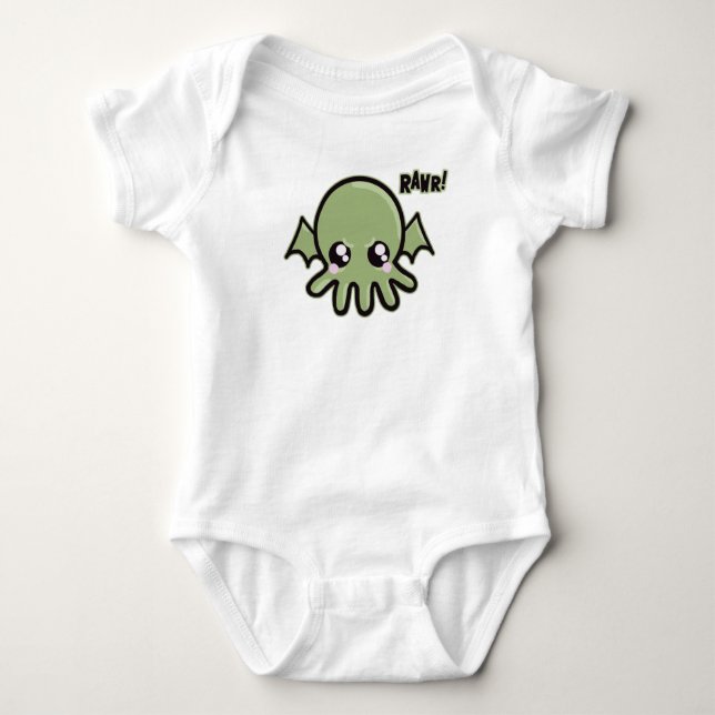 Cutie Cthulhu Baby-kroppsdräkt / romper T-shirt (Framsida)