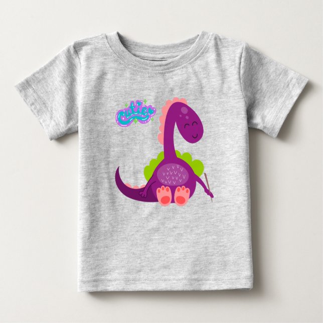 Cutie Dinosaur Baby T-Shirt (Framsida)