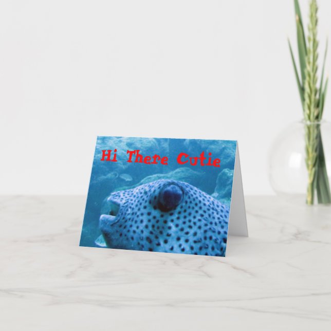 Cutie Fish Note Card Kort (Framsida)