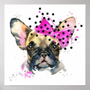 Cutie fransk tjurhund poster