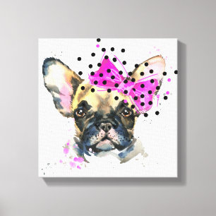 Cutie French Bull Dog Canvastryck
