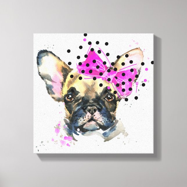 Cutie French Bull Dog Canvastryck (Framsida)