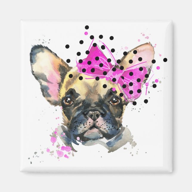 Cutie French Bull Dog Magnet (Framsidan)