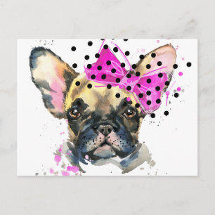Cutie French Bull Dog Vykort