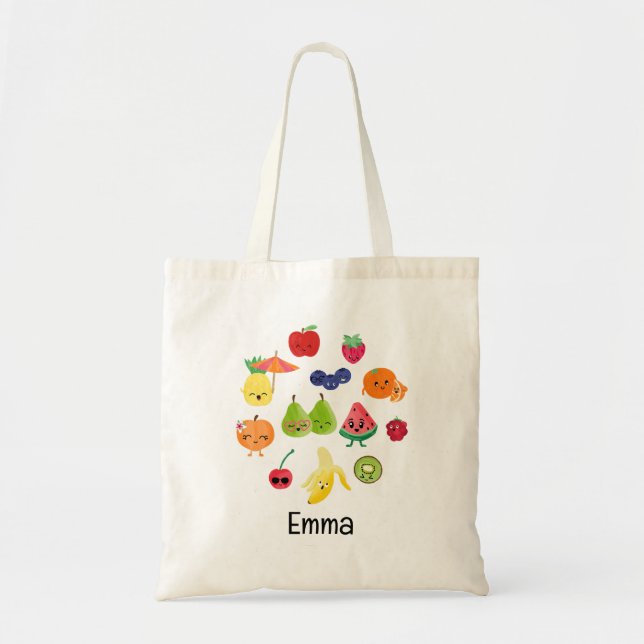 Cutie Fruit Adworthy Fruit Kids Personlig Tygkasse (Framsidan)